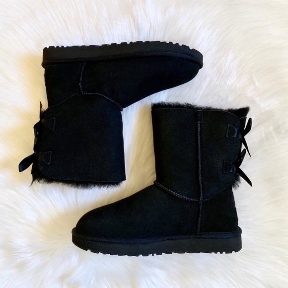 UGG Black Bailey Bow II Boots - Picture 3 of 8